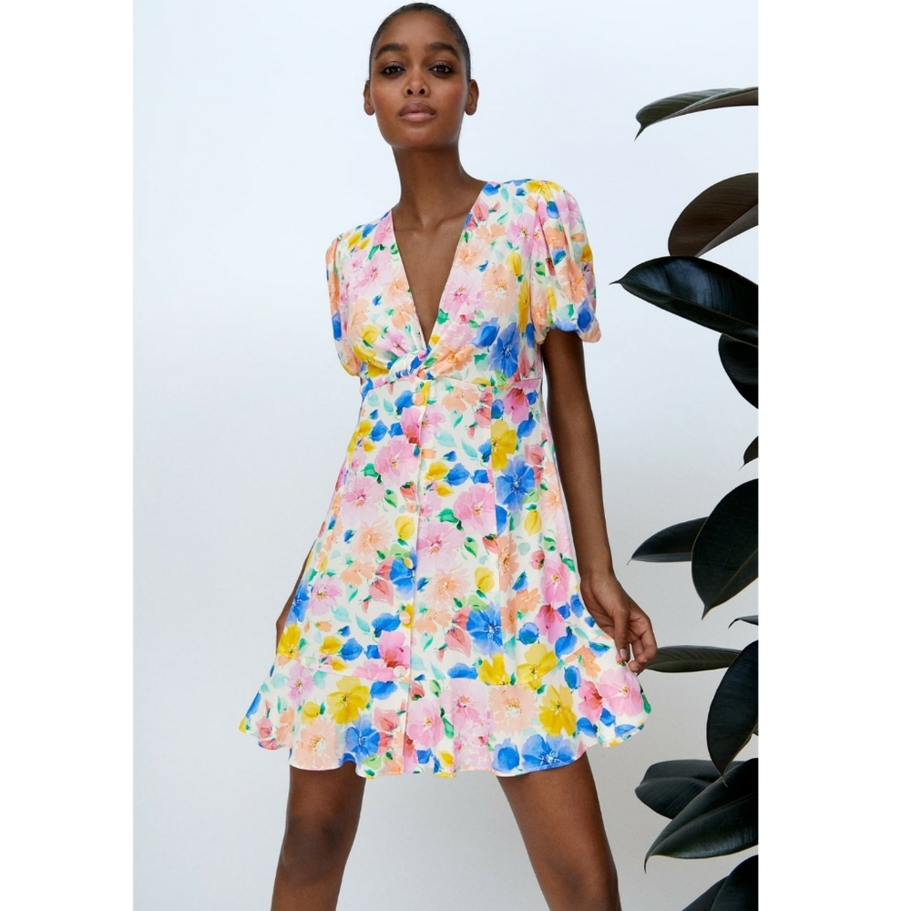 ZARA /Printed mini dress